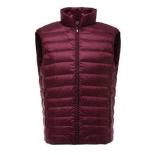 Load image into Gallery viewer, Covrlge Casual Light Men Down Vest Top Selling Zipper Big Size New Arrival 6 Colors Male White Duck Down Vest MWB014