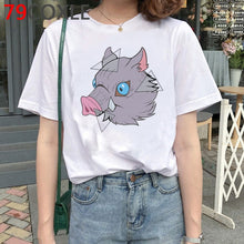Load image into Gallery viewer, Demon Slayer T Shirt Men Kawaii Cartoon T-shirt Kimetsu No Yaiba Japanese Anime Demon Blade Graphic Tees Unisex Top Tshirt Male
