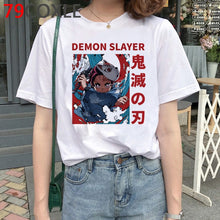 Load image into Gallery viewer, Demon Slayer T Shirt Men Kawaii Cartoon T-shirt Kimetsu No Yaiba Japanese Anime Demon Blade Graphic Tees Unisex Top Tshirt Male