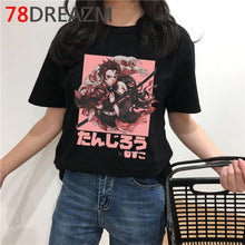 Load image into Gallery viewer, Demon Slayer T Shirt Men Kawaii Cartoon T-shirt Kimetsu No Yaiba Japanese Anime Demon Blade Graphic Tees Unisex Top Tshirt Male