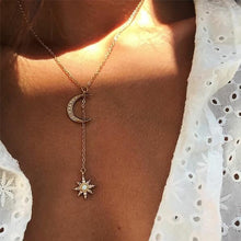 Load image into Gallery viewer, 2021 Collier Chain Necklace Multilayer Moon Alloy Metal Disc Gold Pendant Necklace For Women New Trend Female Jewelry Collar
