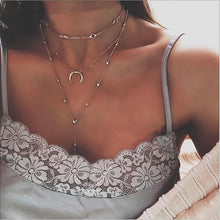 Load image into Gallery viewer, 2021 Collier Chain Necklace Multilayer Moon Alloy Metal Disc Gold Pendant Necklace For Women New Trend Female Jewelry Collar