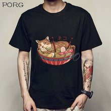 Load image into Gallery viewer, Men Catana Cool Summer Loose Men/Women T Shirt Casual Short Sleeve Cat Print Anime Tshirt Japanese Summer T-Shirt Tops Tee Shirt