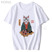 Load image into Gallery viewer, Men Catana Cool Summer Loose Men/Women T Shirt Casual Short Sleeve Cat Print Anime Tshirt Japanese Summer T-Shirt Tops Tee Shirt