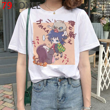 Load image into Gallery viewer, Demon Slayer T Shirt Men Kawaii Cartoon T-shirt Kimetsu No Yaiba Japanese Anime Demon Blade Graphic Tees Unisex Top Tshirt Male
