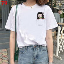 Load image into Gallery viewer, Demon Slayer T Shirt Men Kawaii Cartoon T-shirt Kimetsu No Yaiba Japanese Anime Demon Blade Graphic Tees Unisex Top Tshirt Male
