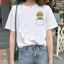 Load image into Gallery viewer, Demon Slayer T Shirt Men Kawaii Cartoon T-shirt Kimetsu No Yaiba Japanese Anime Demon Blade Graphic Tees Unisex Top Tshirt Male
