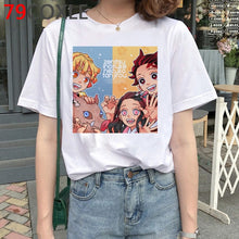 Load image into Gallery viewer, Demon Slayer T Shirt Men Kawaii Cartoon T-shirt Kimetsu No Yaiba Japanese Anime Demon Blade Graphic Tees Unisex Top Tshirt Male

