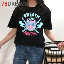 Load image into Gallery viewer, Demon Slayer T Shirt Men Kawaii Cartoon T-shirt Kimetsu No Yaiba Japanese Anime Demon Blade Graphic Tees Unisex Top Tshirt Male
