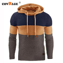 Load image into Gallery viewer, Covrlge Spring Autumn Articles European Beauty Men's Hoodie Long Sleeve Hoodie Warm Patchwork Color Streetwear Sweatshirt MWW290
