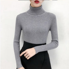 Load image into Gallery viewer, Bonjean Autumn Winter Knitted Jumper Tops turtleneck Pullovers Casual Sweaters Women Shirt Long Sleeve Tight Sweater Girls
