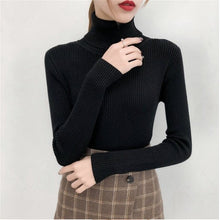 Load image into Gallery viewer, Bonjean Autumn Winter Knitted Jumper Tops turtleneck Pullovers Casual Sweaters Women Shirt Long Sleeve Tight Sweater Girls
