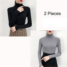 Load image into Gallery viewer, Bonjean Autumn Winter Knitted Jumper Tops turtleneck Pullovers Casual Sweaters Women Shirt Long Sleeve Tight Sweater Girls
