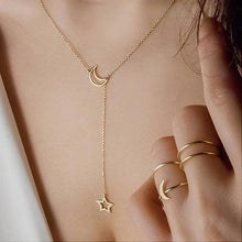 Load image into Gallery viewer, 2021 Collier Chain Necklace Multilayer Moon Alloy Metal Disc Gold Pendant Necklace For Women New Trend Female Jewelry Collar
