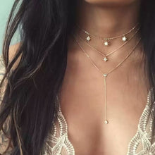 Load image into Gallery viewer, 2021 Collier Chain Necklace Multilayer Moon Alloy Metal Disc Gold Pendant Necklace For Women New Trend Female Jewelry Collar
