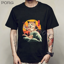 Load image into Gallery viewer, Men Catana Cool Summer Loose Men/Women T Shirt Casual Short Sleeve Cat Print Anime Tshirt Japanese Summer T-Shirt Tops Tee Shirt
