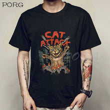 Load image into Gallery viewer, Men Catana Cool Summer Loose Men/Women T Shirt Casual Short Sleeve Cat Print Anime Tshirt Japanese Summer T-Shirt Tops Tee Shirt
