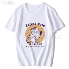 Load image into Gallery viewer, Men Catana Cool Summer Loose Men/Women T Shirt Casual Short Sleeve Cat Print Anime Tshirt Japanese Summer T-Shirt Tops Tee Shirt
