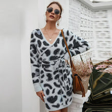 Load image into Gallery viewer, Autumn Winter Knitted Dress Women Full Sleeve Solid Dresses Sweet Slim Adjust Waist Women Dress Casual Hip Dress
